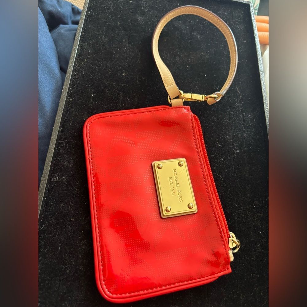 Michael kors handbag wristlet wallet purse id accessory money wallet logo bag